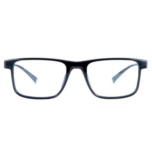 Beyaz Arka Planda Mavi Çerçeveli Gözlük Mavi Çerçeveli Gözlük — Stok fotoğraf