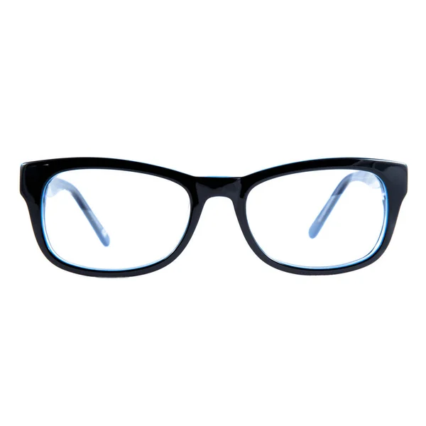 배경에 파란색 안경을 것입니다 안경테를 — 스톡 사진