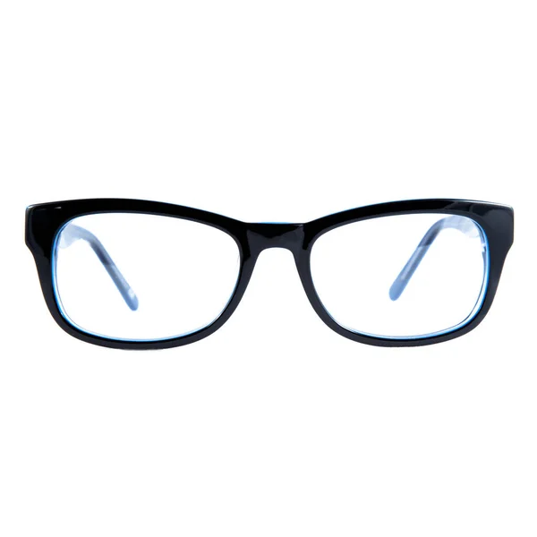 Montures Lunettes Bleu Sur Fond Blanc Lunettes Vue Monture Bleue — Photo