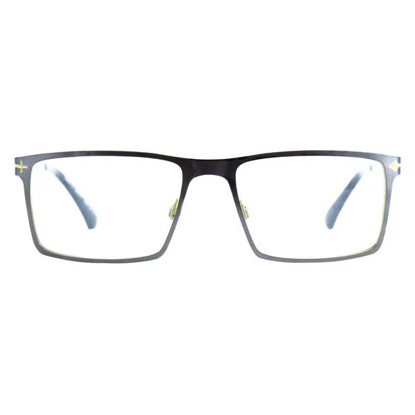 Beyaz Arka Planda Mavi Çerçeveli Gözlük Mavi Çerçeveli Gözlük — Stok fotoğraf