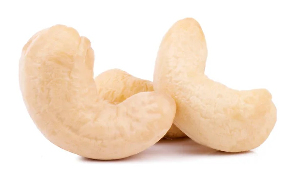 Cashewnötter isolerad på vit bakgrund närbild — Stockfoto