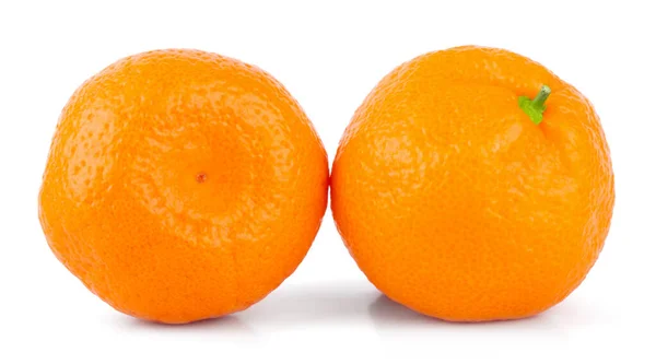 Whole Tasty Ripe Mandarin Tangerine Isolated White Background — Fotografia de Stock