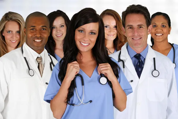 Médicos e enfermeiros — Fotografia de Stock