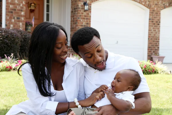 Familia afroamericana — Foto de Stock