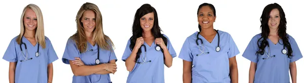 Grupp av sjuksköterskor — Stockfoto