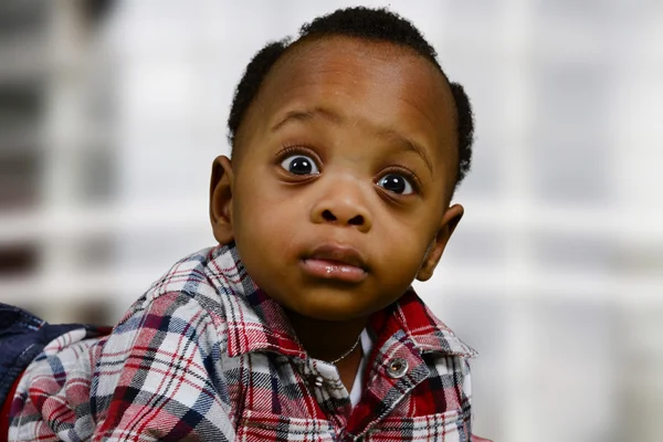 Boy Inside His Home — Stock Photo, Image