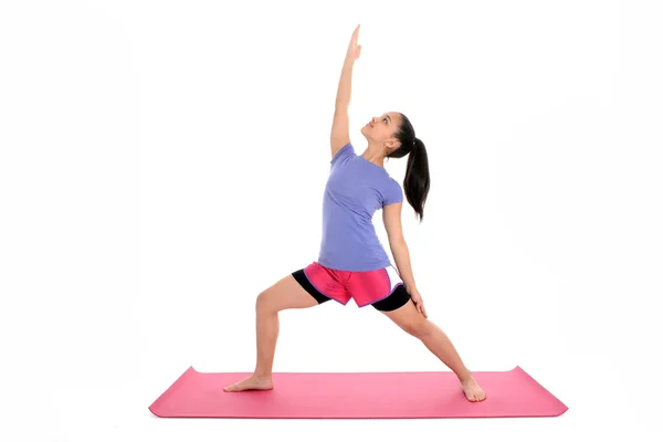 Flicka i Yoga pose — Stockfoto