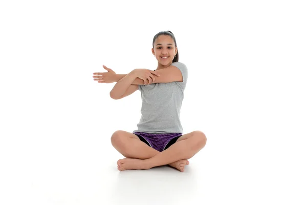 Chica en pose de yoga — Foto de Stock