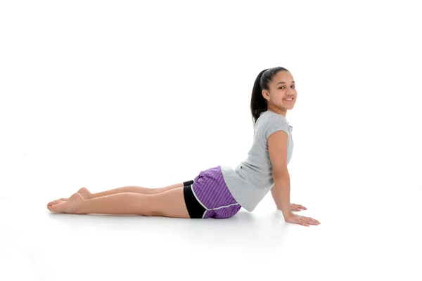 Chica en pose de yoga — Foto de Stock