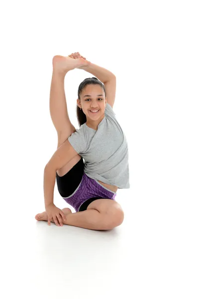 Chica en pose de yoga —  Fotos de Stock