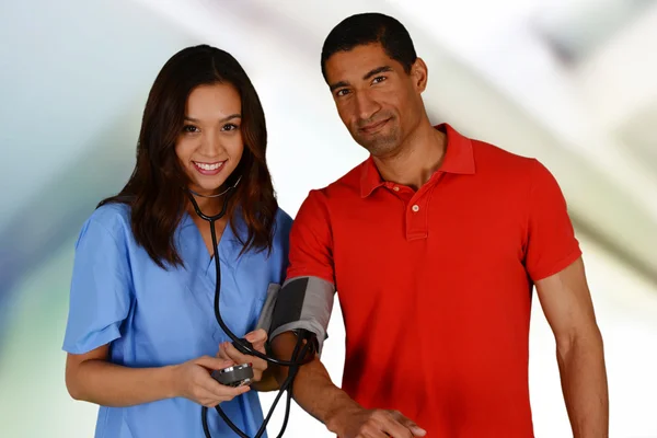 Enfermera y paciente — Foto de Stock