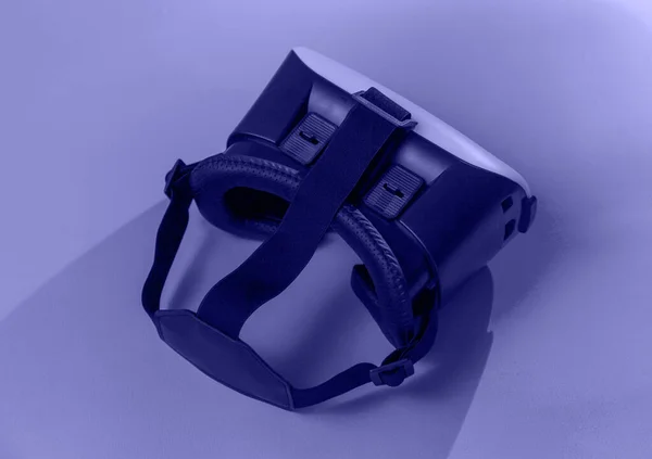 Virtual Reality Bril Violette Very Peri Kleur Achtergrond Met Roze — Stockfoto