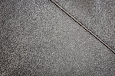 siyah deri arka dikiş ile