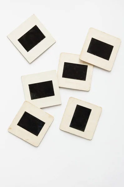 Photo slides on a white background — Stock Photo, Image