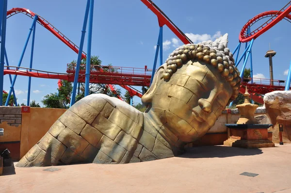 A Port Aventura Buddha szobor — Stock Fotó