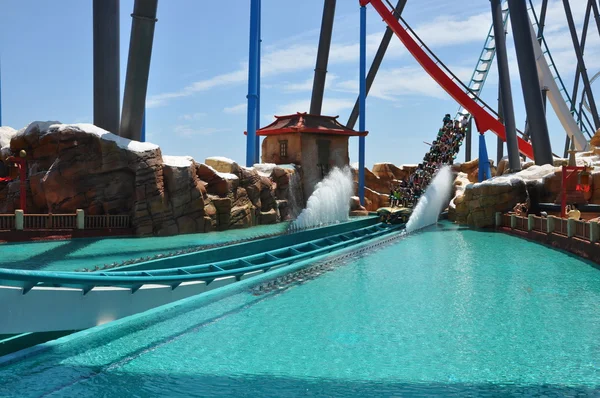 Roller coaster in the Port Aventura — Stock Photo, Image