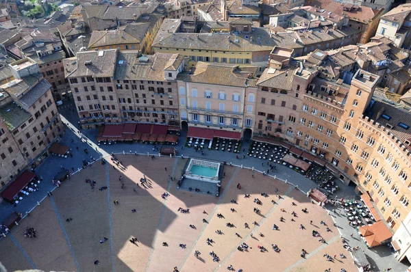 Piazza del Campo w Sienie — Zdjęcie stockowe