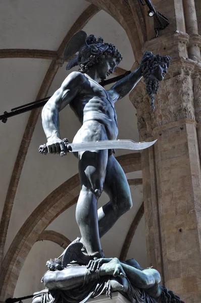 Perseus 'skulptur i Firenze – stockfoto