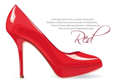 Kırmızı yüksek topuklu ayakkabı