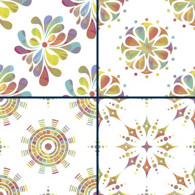 renkli çiçek sorunsuz over beyaz arka plan