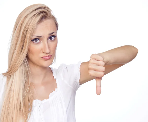 Blond woman, studio shot — Stock Photo, Image