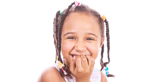 Portrait of a happy little girl — Stock Photo, Image