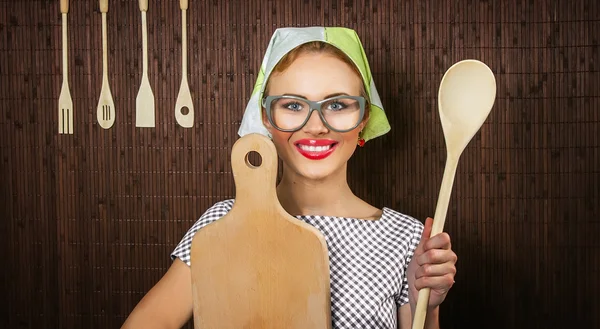 Kobieta kucharz — Zdjęcie stockowe