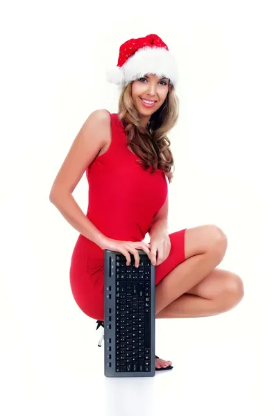 Santa ragazza — Foto Stock