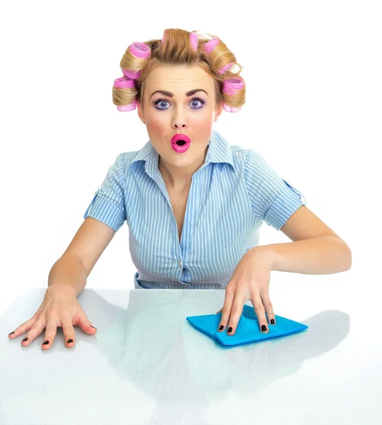 Funny woman in a business — Stock Photo, Image