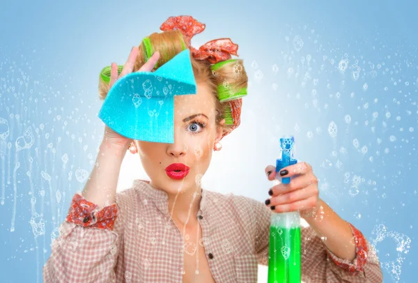 Cleaning lady — Stock Photo, Image