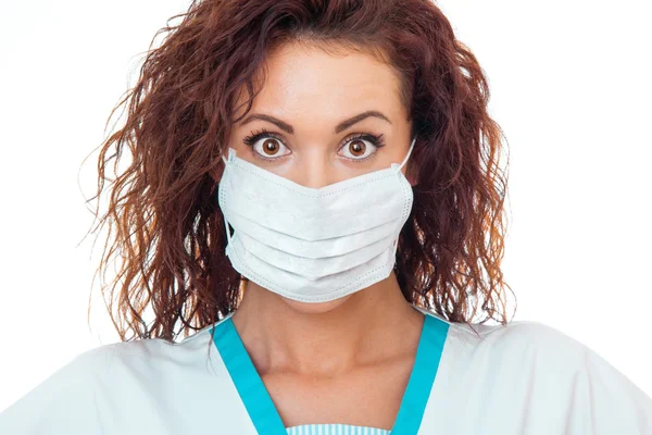 Nurse with protect mask — Stock Photo, Image