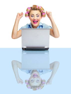 Funny businesswoman clipart