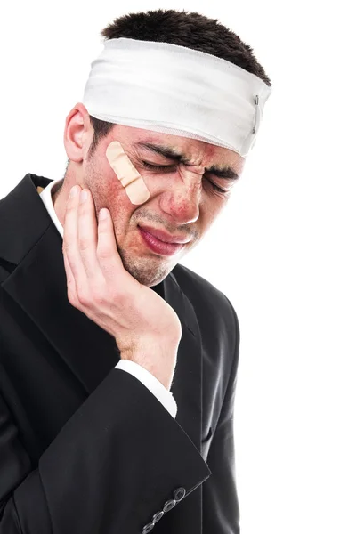 Beaten business man — Stock Photo, Image