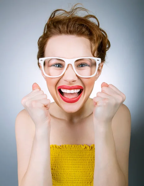 Expressive woman — Stock Photo, Image