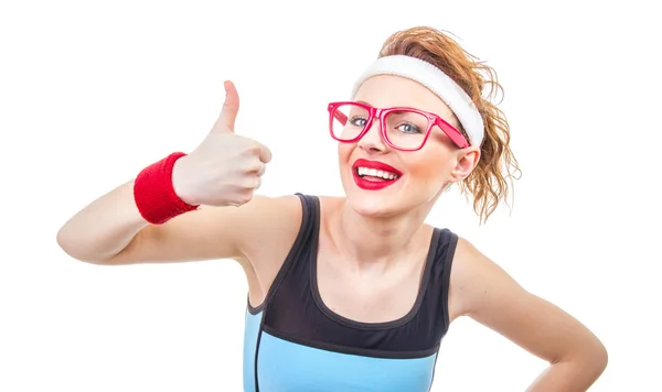 Funny fitness woman — Stock Photo, Image