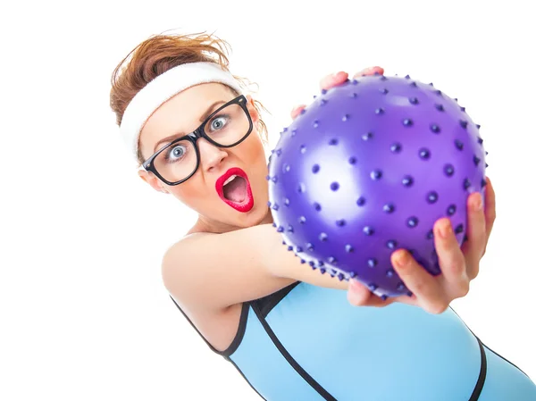 Funny fitness woman — Stock Photo, Image