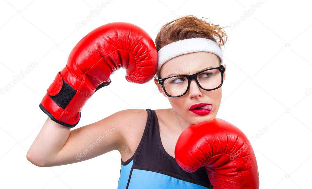 Lustige FitnessFrau Stockfotografie lizenzfreie Fotos © alen44