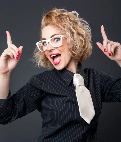 Ausdrucksstarke Frau — Stockfoto