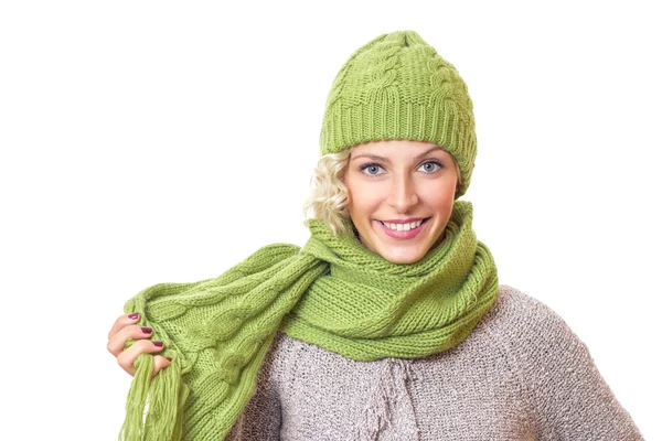 Young woman wearing winter clothes — Stock Photo, Image