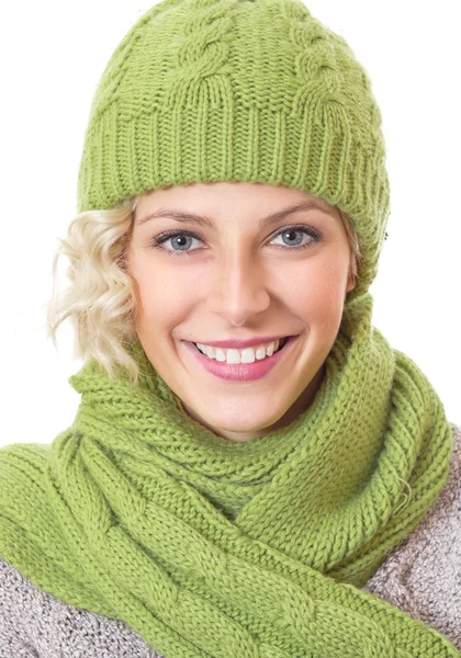 Woman with winter clothing — Stock Photo, Image