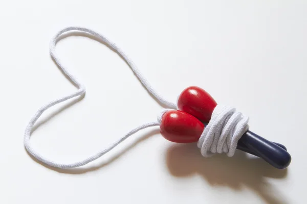 Skipping Rope Forming A Heart Shape — Stock Photo, Image