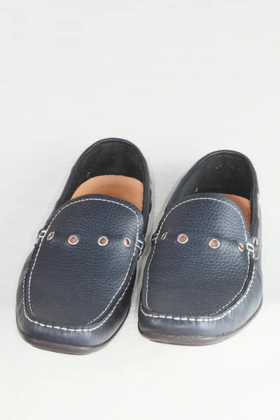 Mocassins blauw. — Stockfoto