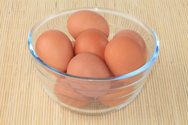 The eggs in a bowl. — Stock Photo, Image