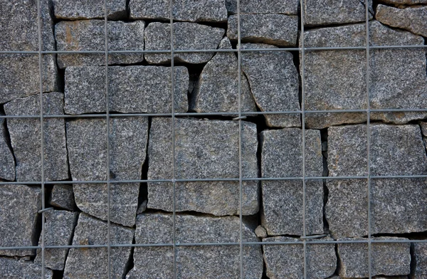 Gabion muro — Foto Stock