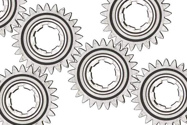 Cogwheels su bianco — Foto Stock