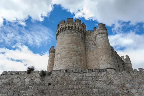 Außenansicht von der Burg Penafiel, Valladolid Spanien — Stockfoto