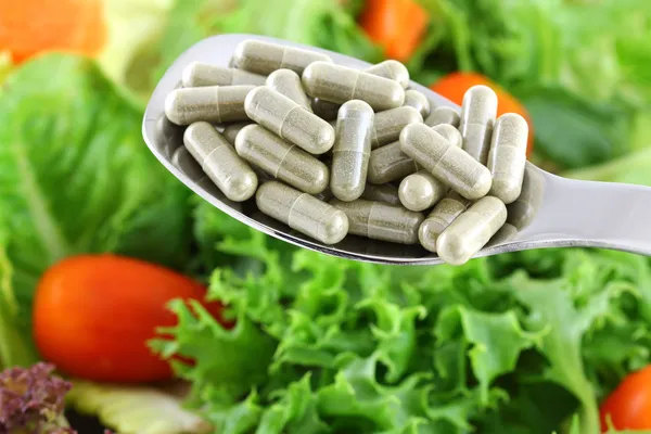 Geconcentreerd vezel capsules — Stockfoto