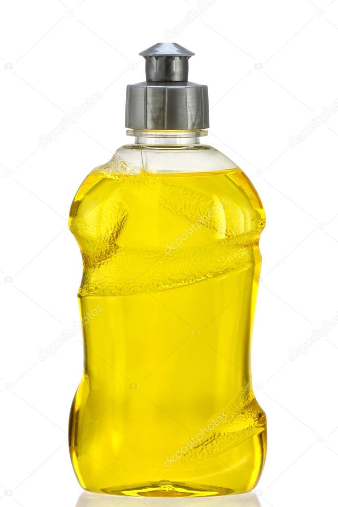 A Bottle of Yellow Dish Washing Liquid