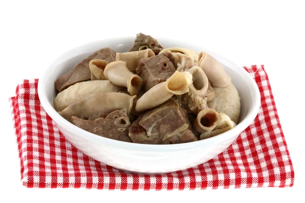 Chitterlings (Pork intestines) and other Entrails — Stock Photo, Image