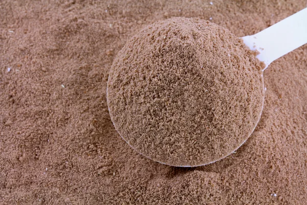 Pó de proteína com sabor de chocolate — Fotografia de Stock